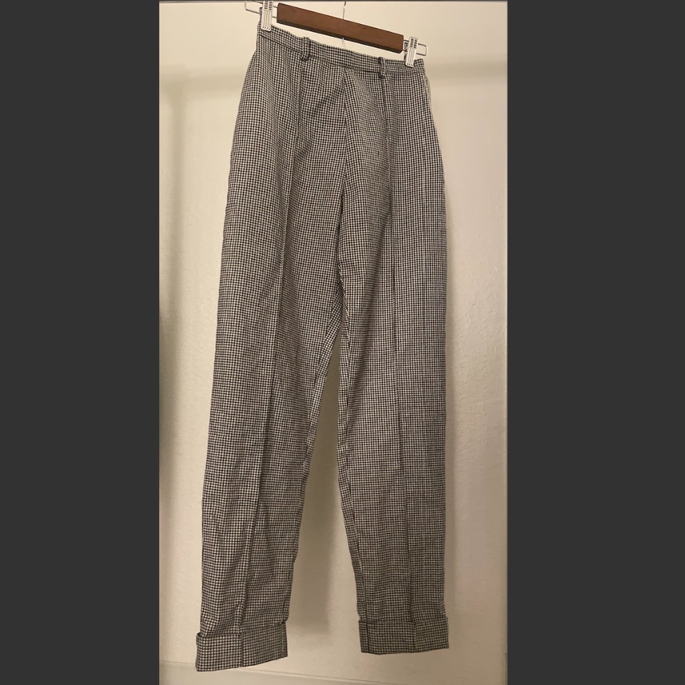 Ann Taylor High Rise Houndstooth Pattern Pants